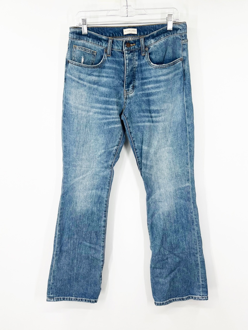 Oliver Logan Mid-Rise Button Fly Boot Cut Jeans